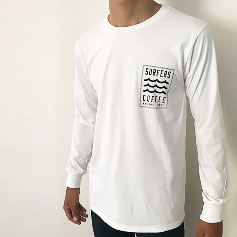 SURFERS COFFEE 】 LOGO PRINT LS TEE サーファーズコーヒー