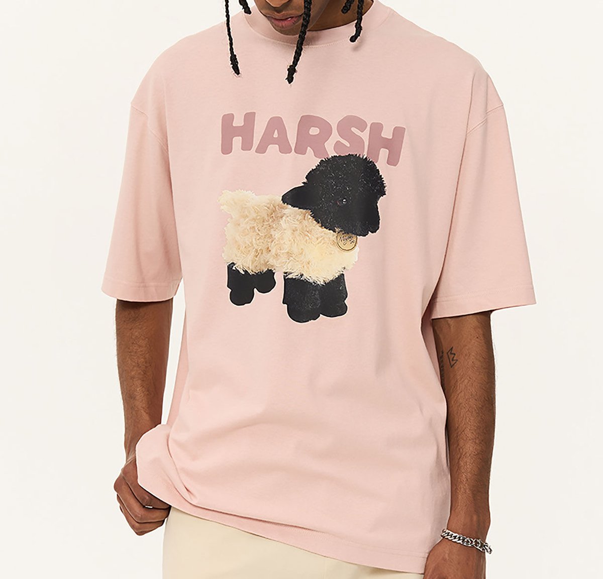 HARSH AND CRUEL 正規品 ユニセックス 羊 プリント Tシャツ - Tシャツ