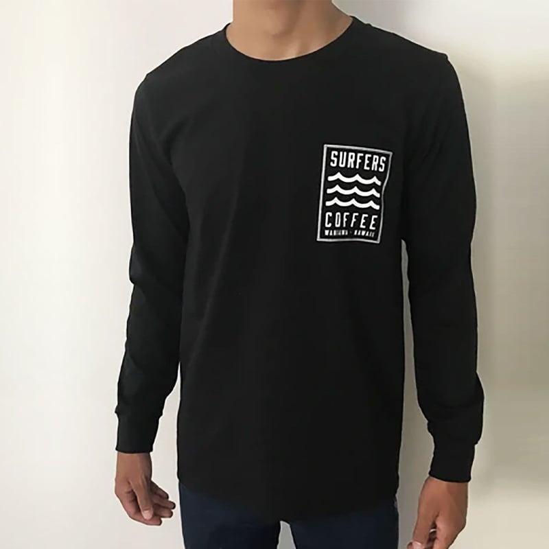 SURFERS COFFEE 】 LOGO PRINT LS TEE サーファーズコーヒー