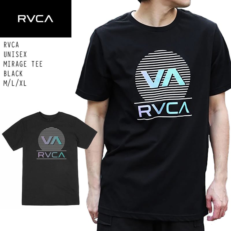 【RVCA】オールロゴ プリント Tシャツ★女性にもおすすめ♪ RVCA 】 MIRAGE TEE 正規品 ユニセックス ルーカ プリント T