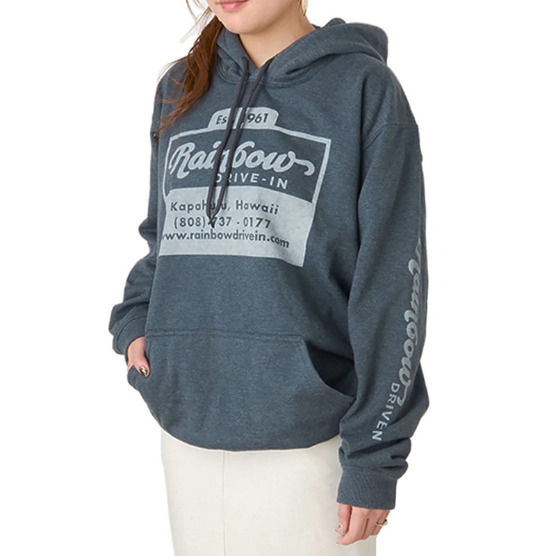 Rainbow Drive-in 】 VINTAGE PRINT HOODIE レインボー