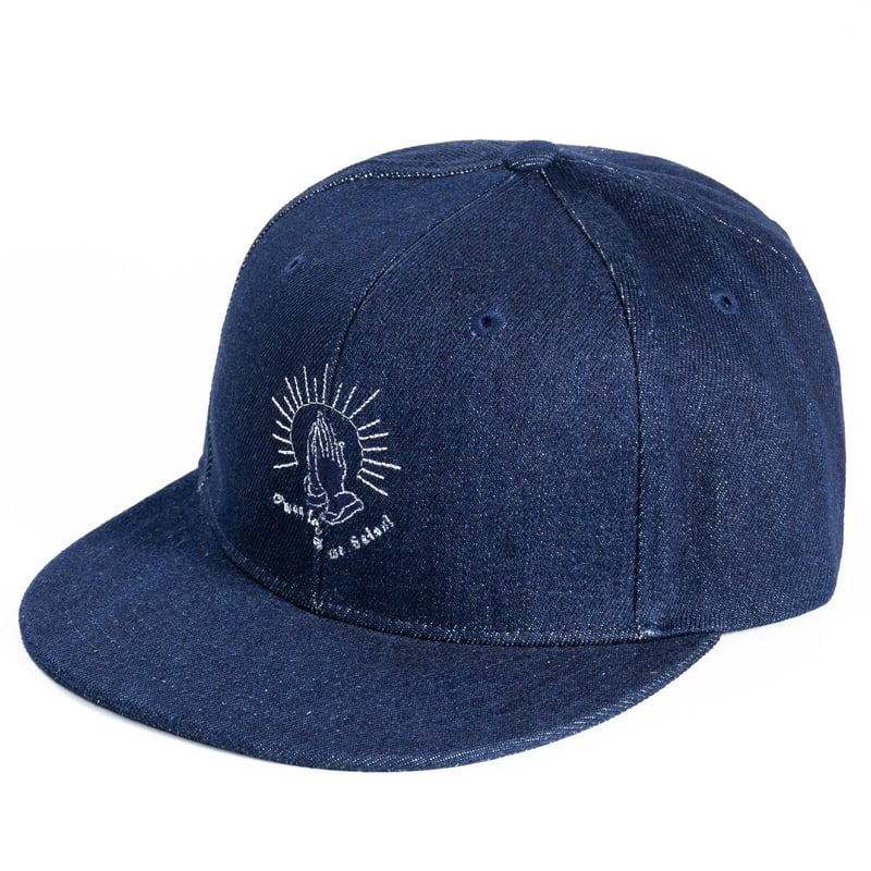 ユニセックス 平つば デニム ウール ストレートキャップ BBキャップ