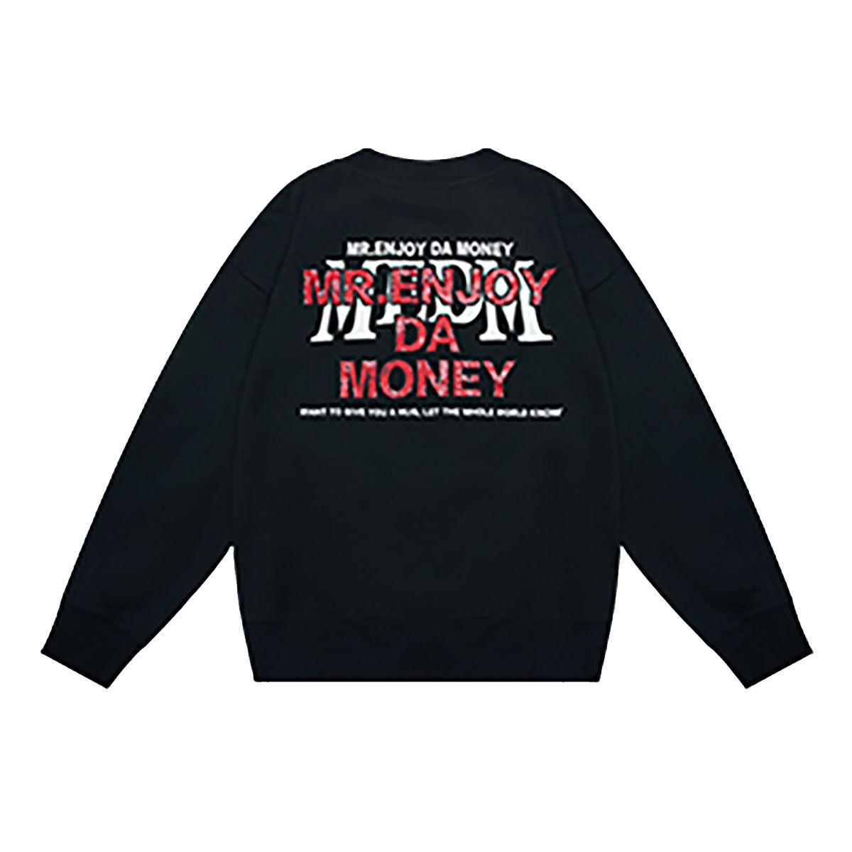MR. ENJOY DA MONEY スウェット 花柄 クルーネック 男女兼用 MR.ENJOY DA MONEY 】 MEDM ユニセックス ワッペンロゴ
