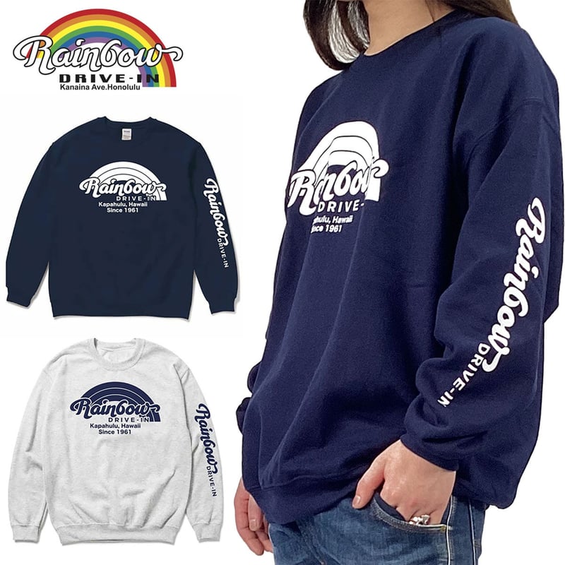 Rainbow Drive-in 】 LOGO PRINT SWEAT レインボードライブ Rainbow Drive-in 】 LOGO PRINT SWEAT レインボードライブ