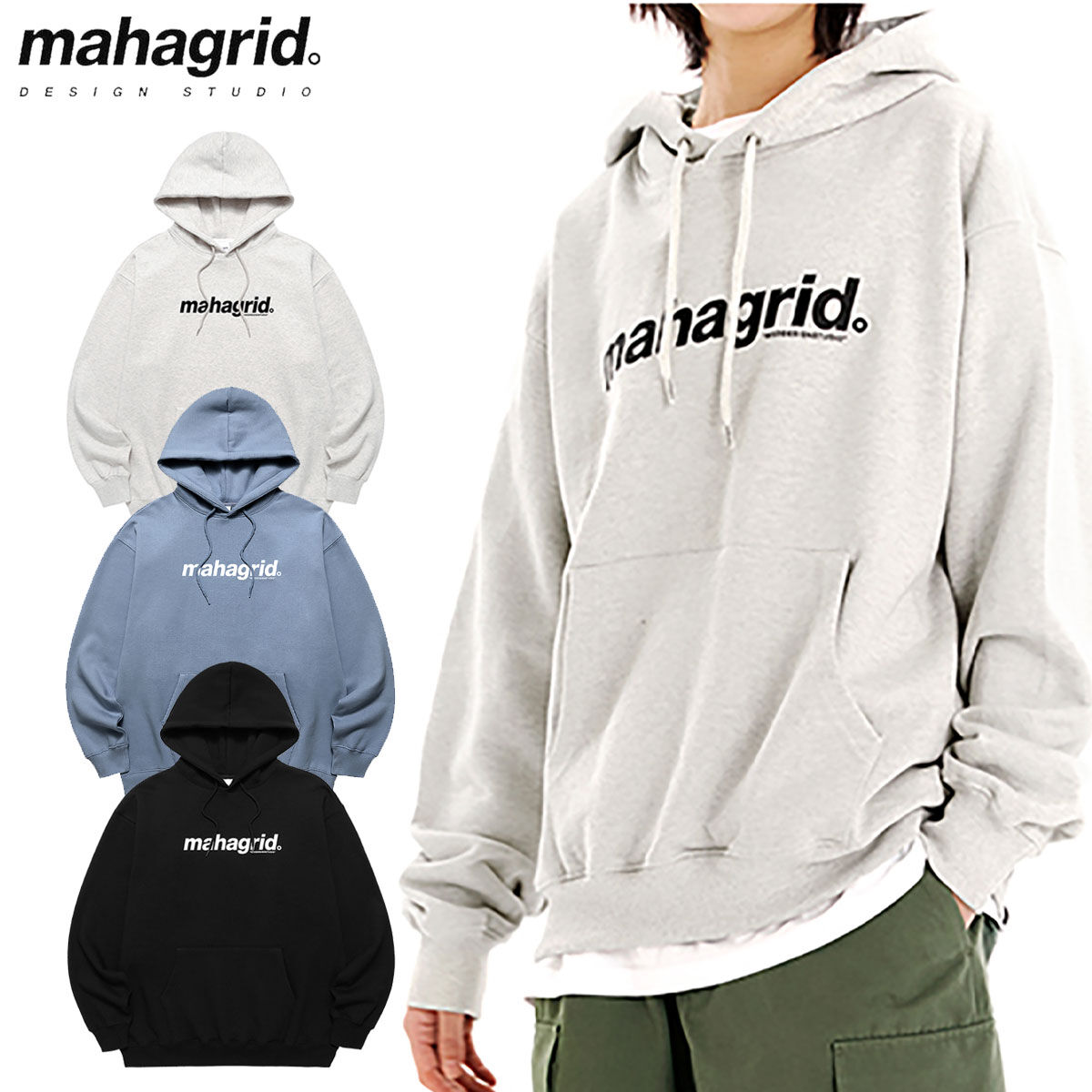 【 mahagrid 】 BASIC LOGO HOODIE マハグリッド 正規品