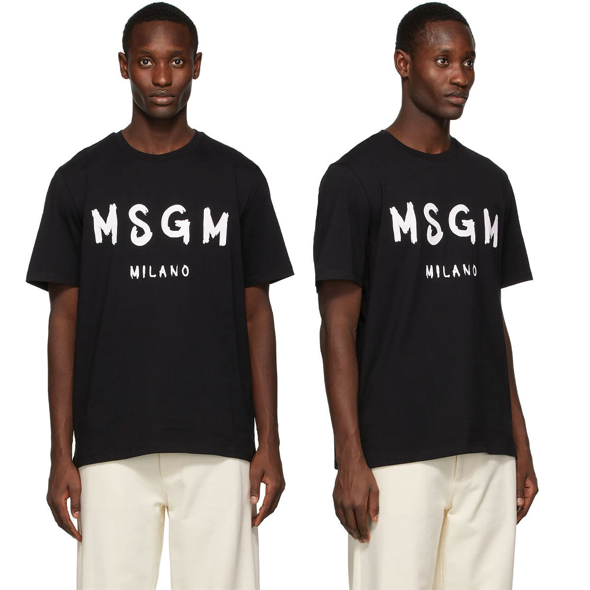 MSGM 】 ロゴプリントTシャツ PAINT BRUSHED LOGO TEE | FR MSGM 】 ロゴプリントTシャツ PAINT BRUSHED LOGO TEE | FR