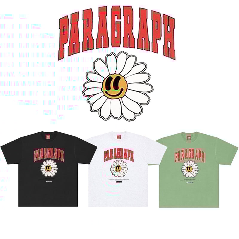 Paragraph 】 パラグラフ デイジー スマイル プリント Tシャツ Paragraph 】 パラグラフ デイジー スマイル プリント Tシャツ