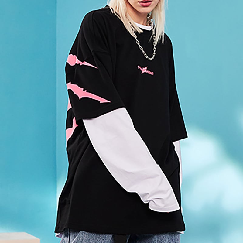 SUAMOMENT 】 ユニセックス オーバーサイズ バックプリント T SUAMOMENT 】 ユニセックス オーバーサイズ バックプリント T