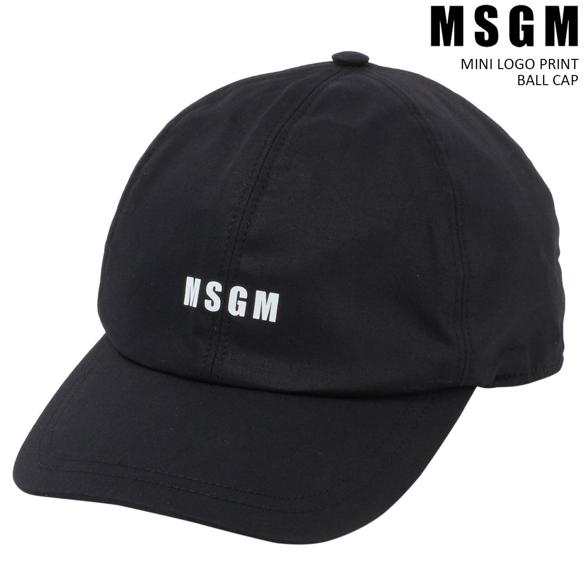 MSGM 】 ユニセックス ミニ ロゴプリント ボールキャップ UNISEX MINI L...