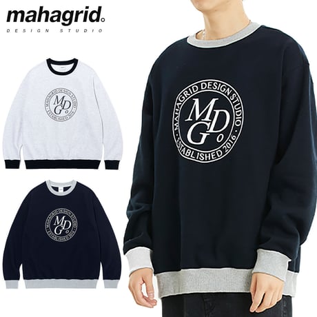 【 mahagrid 】 UNISEX MGD SERIF LOGO SWEATSHIRT マハグリッド ユニセックス 裏起毛 スウェット