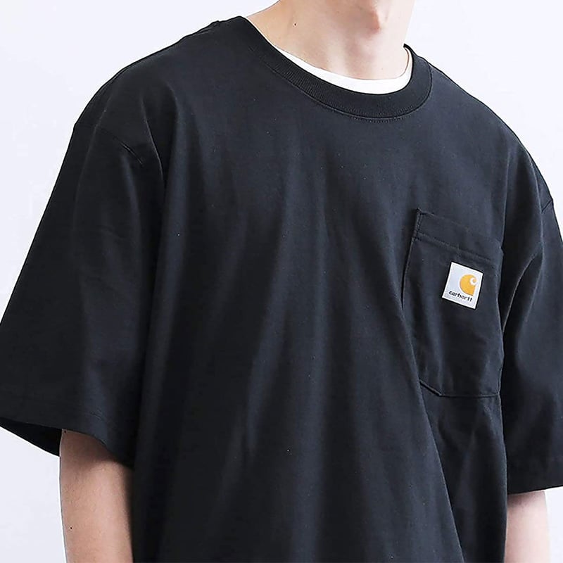 【Carhartt】WIP◇ビッグタイム◇Tシャツ◇ブラック CARHARTT 】 カーハート ビッグサイズ オーバーサイズ ポケット