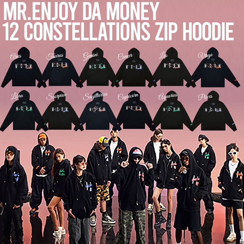 MR.ENJOY DA MONEY 】 MEDM 正規品 男女兼用 12星座シリーズ ジッ...