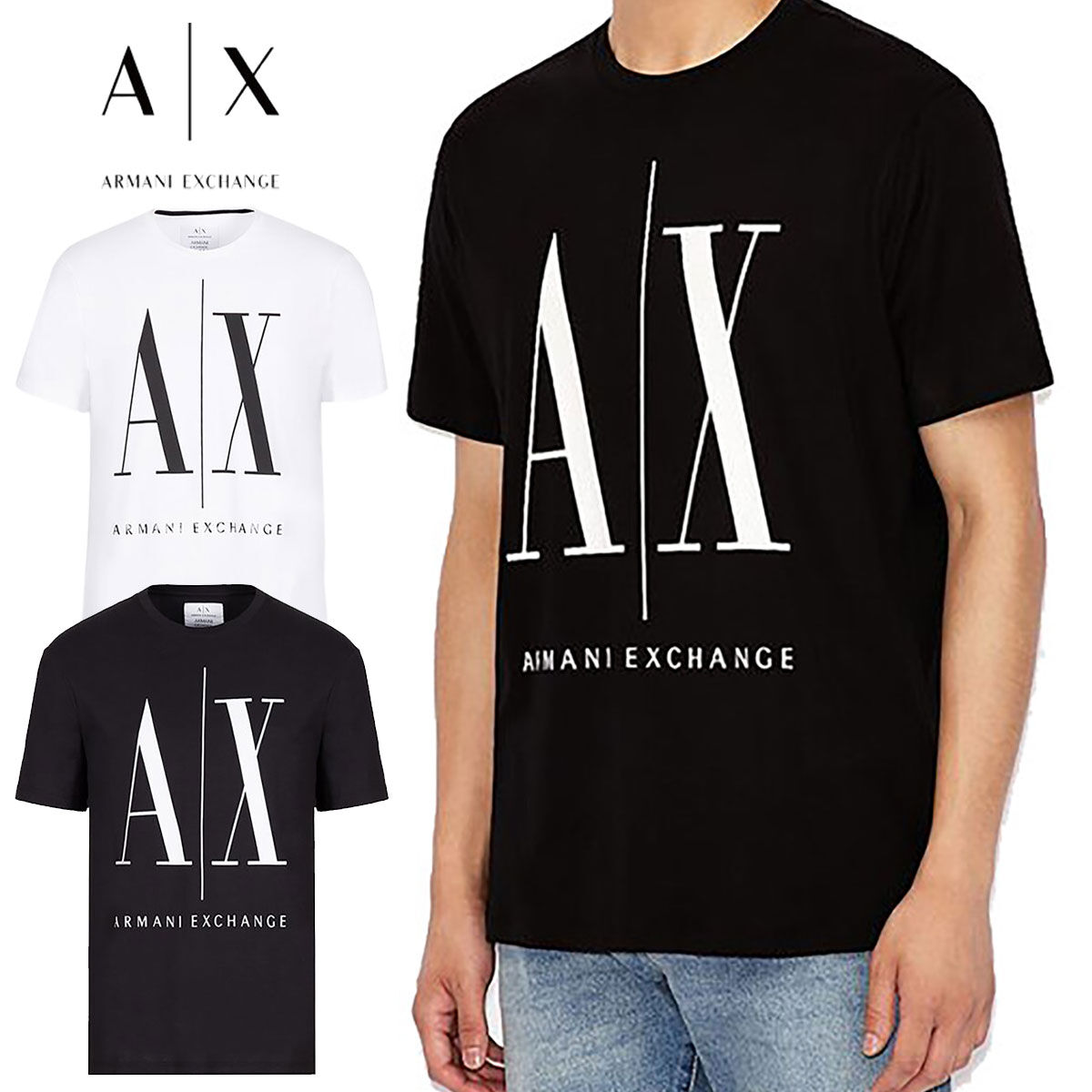 【 ARMANI EXCHANGE 】 AX アルマーニ エクスチェンジ ビッグロゴプリント Tシャツ ARMANI EXCHANGE BIG  LOGO TEE