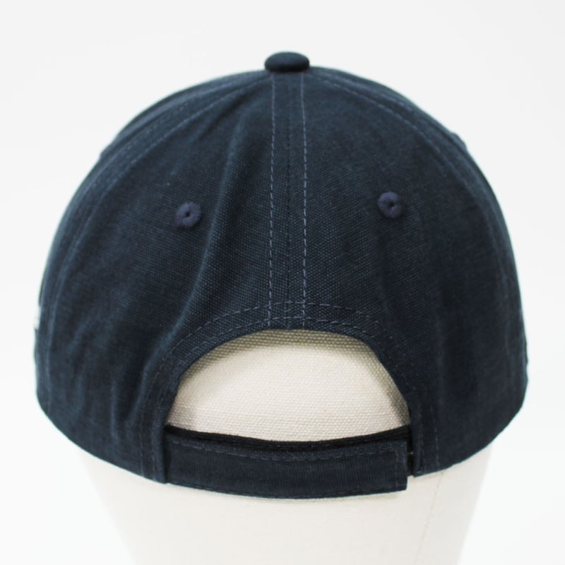 ネイビーの刺繍入り広いつば帽子 ホンダ デザイン刺繍キャップ HONDA 帽子 ウイング刺しゅう 長め