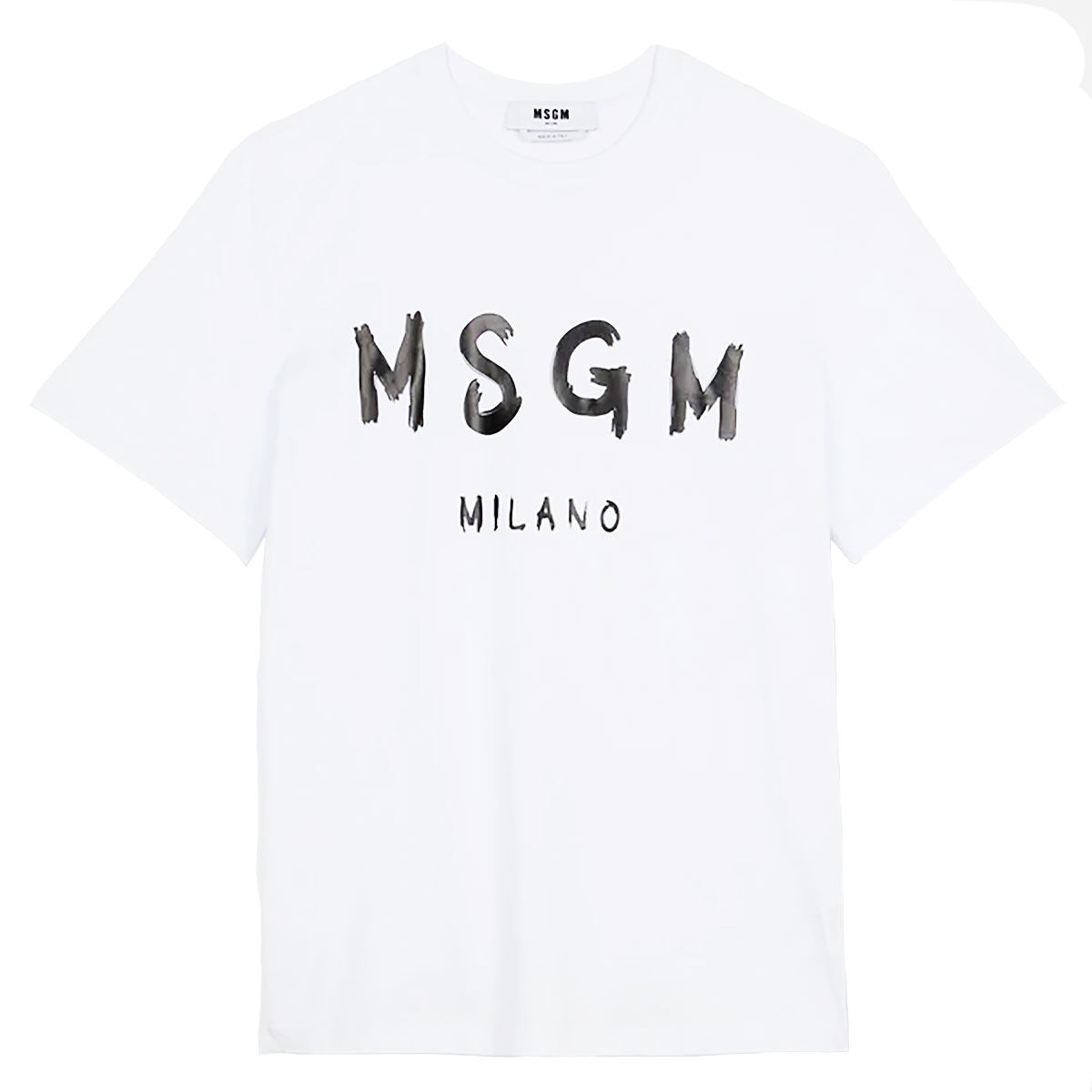 MSGM 】 ロゴプリントTシャツ PAINT BRUSHED LOGO TEE | FR MSGM 】 ロゴプリントTシャツ PAINT BRUSHED LOGO TEE | FR