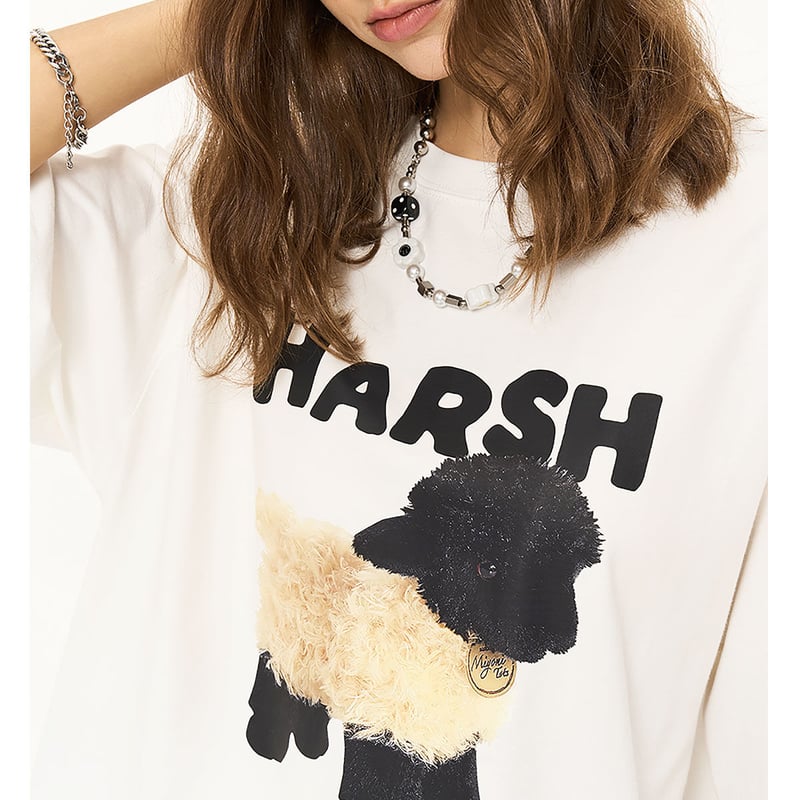 HARSH AND CRUEL 正規品 ユニセックス 羊 プリント Tシャツ - Tシャツ