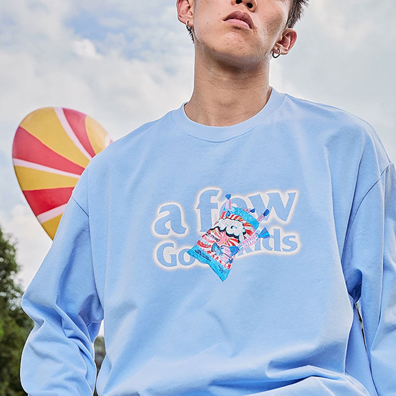 AFGK a few good kids 長袖Tシャツ 長T Tシャツ 青 S