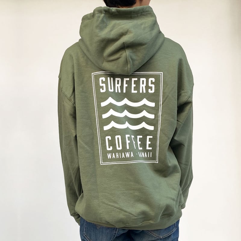 SURFERS COFFEE サーファーズコーヒー バックプリント パーカーメンズ