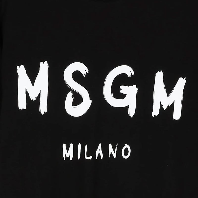 MSGM 】 ロゴプリントTシャツ PAINT BRUSHED LOGO TEE | FR MSGM 】 ロゴプリントTシャツ PAINT BRUSHED LOGO TEE | FR
