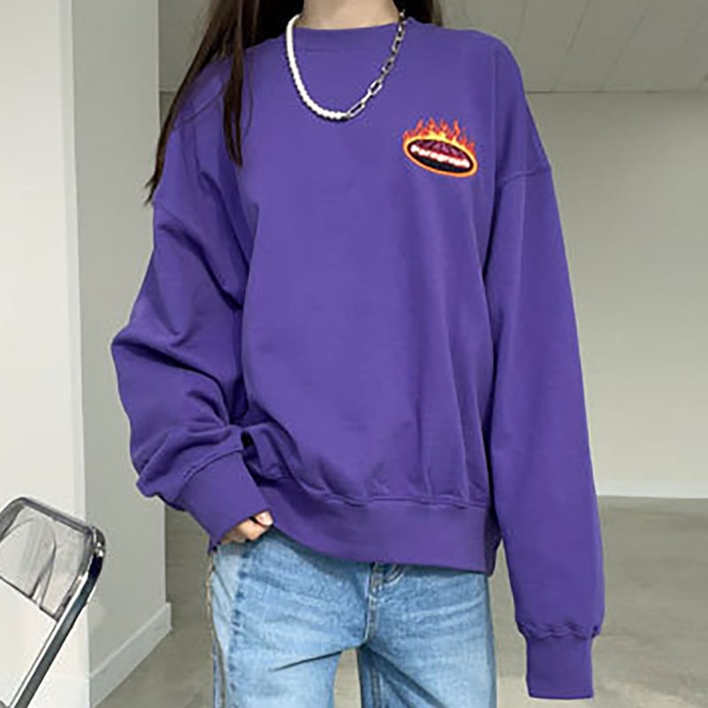 Paragraph 】 パラグラフ ファイヤー エンブレム ロゴ 刺繡 トレーナー 