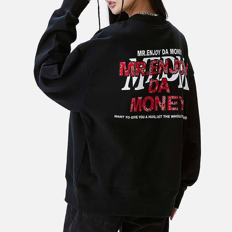 MR.ENJOY DA MONEY MEDM 正規品 ワッペンロゴ スウェット