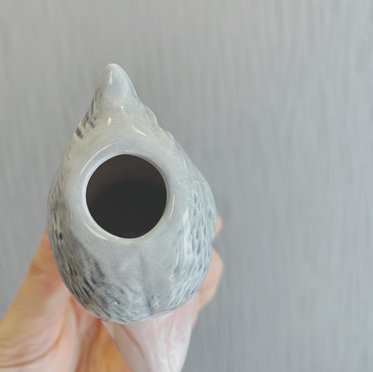 【2512】115.ハシビロコウ花器…備前焼 2512】ハシビロコウ(花器、小物入れ)…備前焼