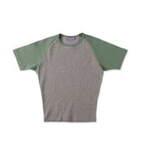 RAGLAN BABY SS TEE (COOMESS25CS01SO) GREYxGREEN