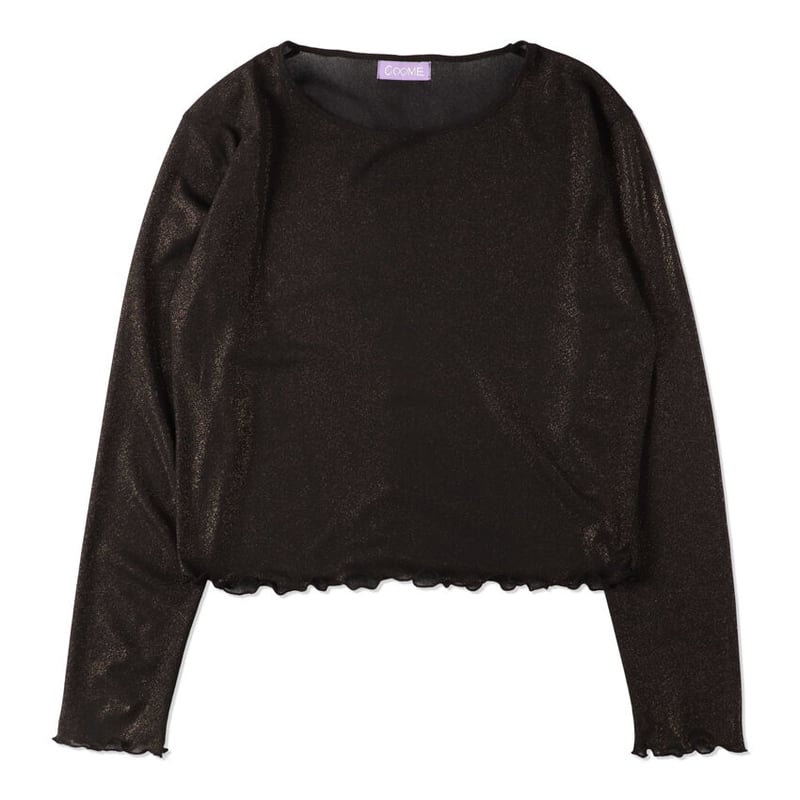 GLITTER CROPPED TOP (COOMEFW23CS01) BLACK | COO...