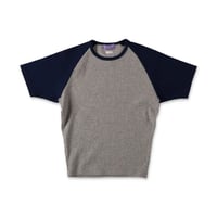 RAGLAN BABY SS TEE (COOMESS26COCS03) GREY x NAVY