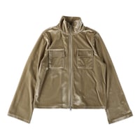 VELOURS ZIP TOP (COOMEFW24CS01) WHITE GOLD