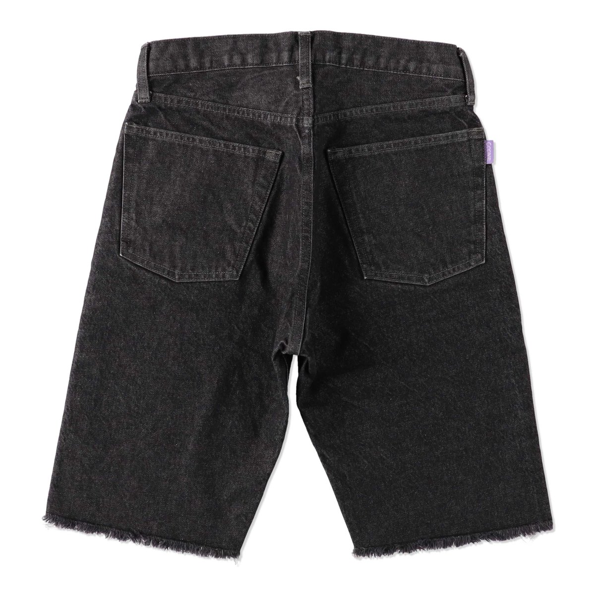 DENIM MID-THIGH SHORTS (COOMESS24P02) BLACK |