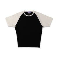 RAGLAN BABY SS TEE (COOMESS26COCS03) BLACK x WHITE
