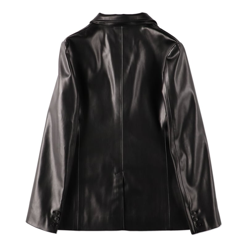 LEATHER SUIT JACKET (COOMEFW24J01) BLACK | COOM