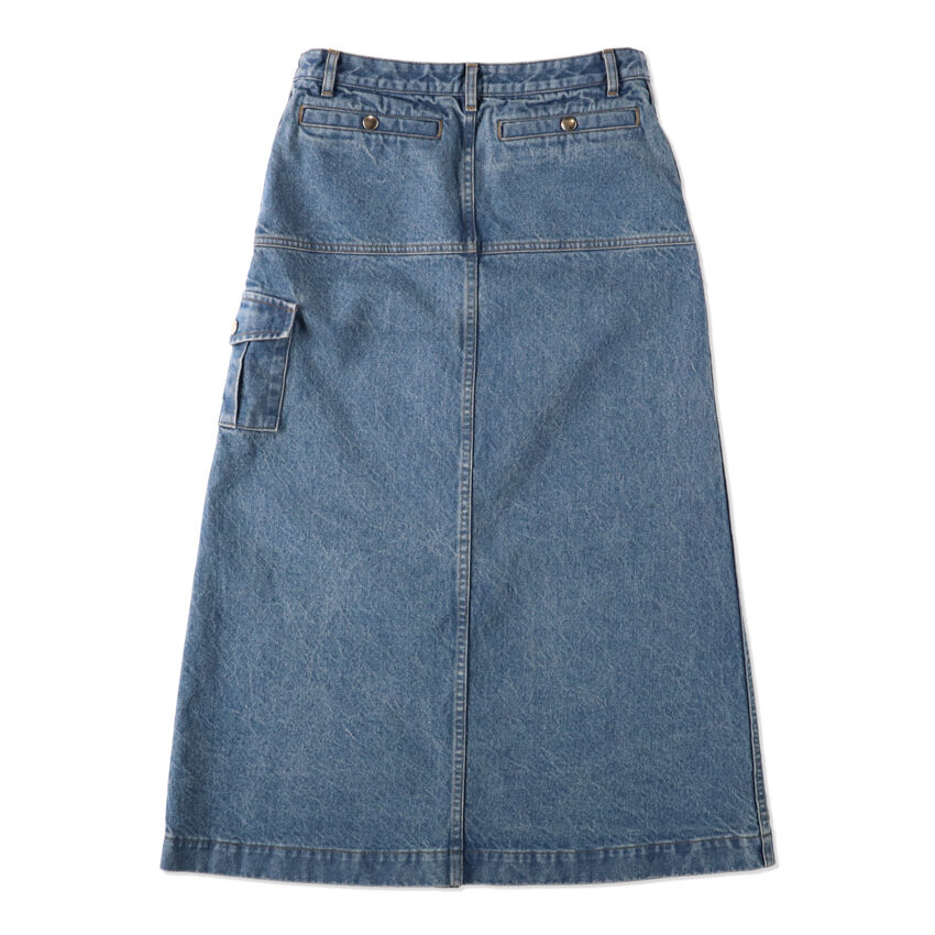 DENIM LONG SKIRT (COOMEFW23SK01) BLUE | COOME
