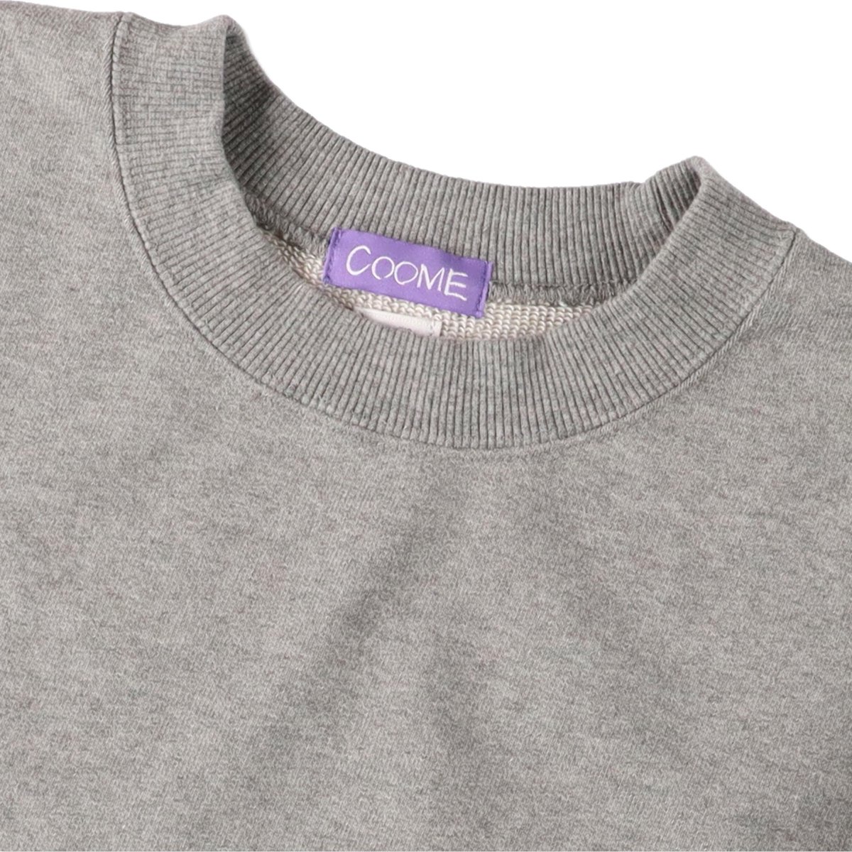 COOME BASIC〉VINTAGE CREW SWEAT SHIRT GREY MELA