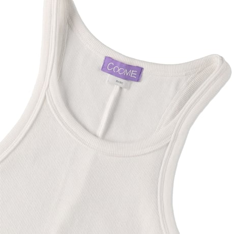 〈COOME BASIC〉FULL LENGTH TANK TOP OFF WHITE