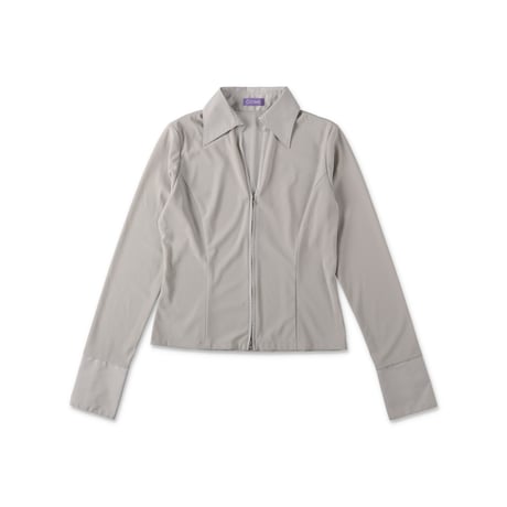ZIP UP SHIRT (COOMESS26S01) LIGHT GREY