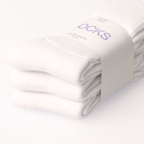 〈COOME BASIC〉COOME SOCKS WHITE