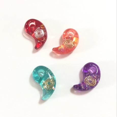 生命の樹の１２色セット・勾玉オルゴナイト