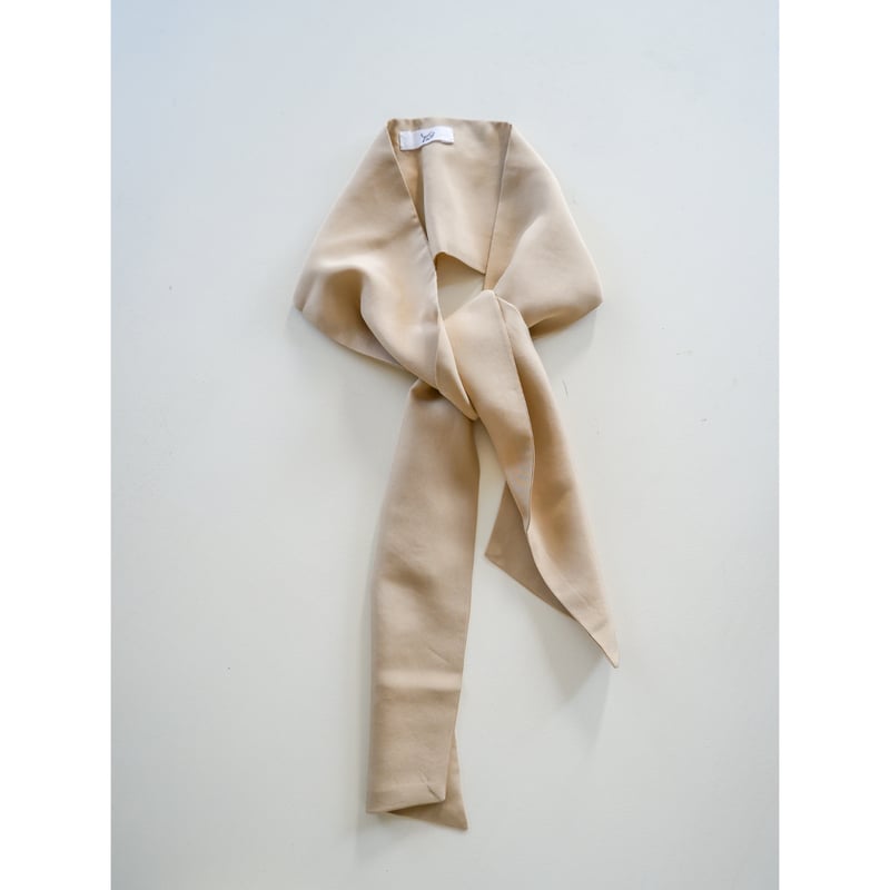 Yoli | Silk tie scarf - White/Beige 25SS | written