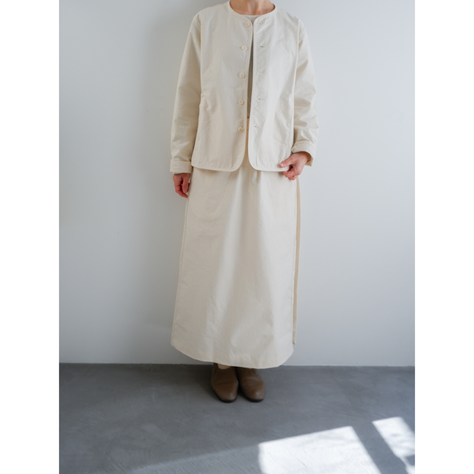 タグ付 Yoli ヨリ Cotton vest オフホワイト original