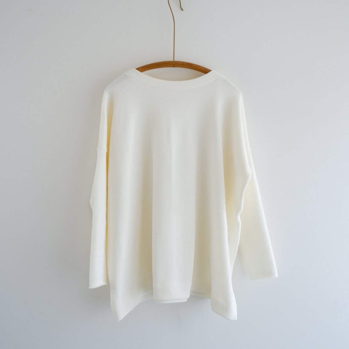 Yoli | Cotton long knit - White/Beige 25SS | wr