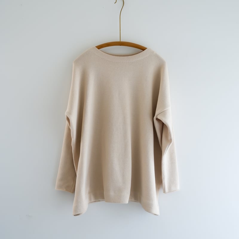 Yoli | Cotton long knit - White/Beige 25SS | wr