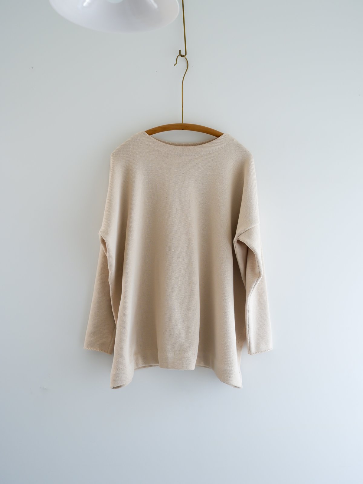 Yoli | Cotton long knit - White/Beige 25SS | wr