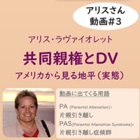 共同親権とDV（アリスさん動画＃３）