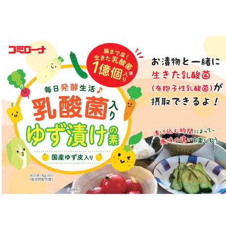 乳酸菌入り ゆず漬けの素 48g（16g×3）×5袋セット