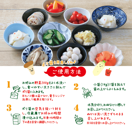 乳酸菌入り ぬか漬けの素　42g×5個