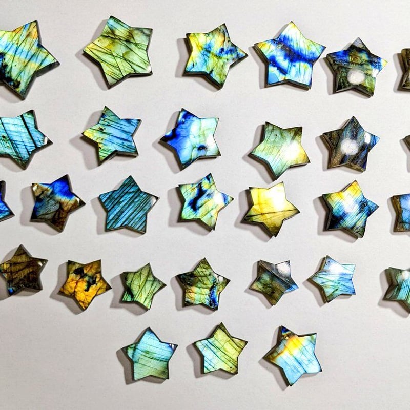 ポメラブ様専用ラブラドライト 六芒星 パーツ 9-218 ラブラドライト