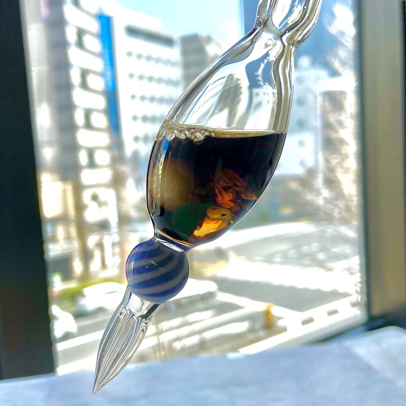 未使用品【Blumarine】ガラス製 ケーキスタンド ブルマリン ホーム 希少 TOMAI Fine Lampwork ガラスペン 昭和レトロシリーズ コーヒー