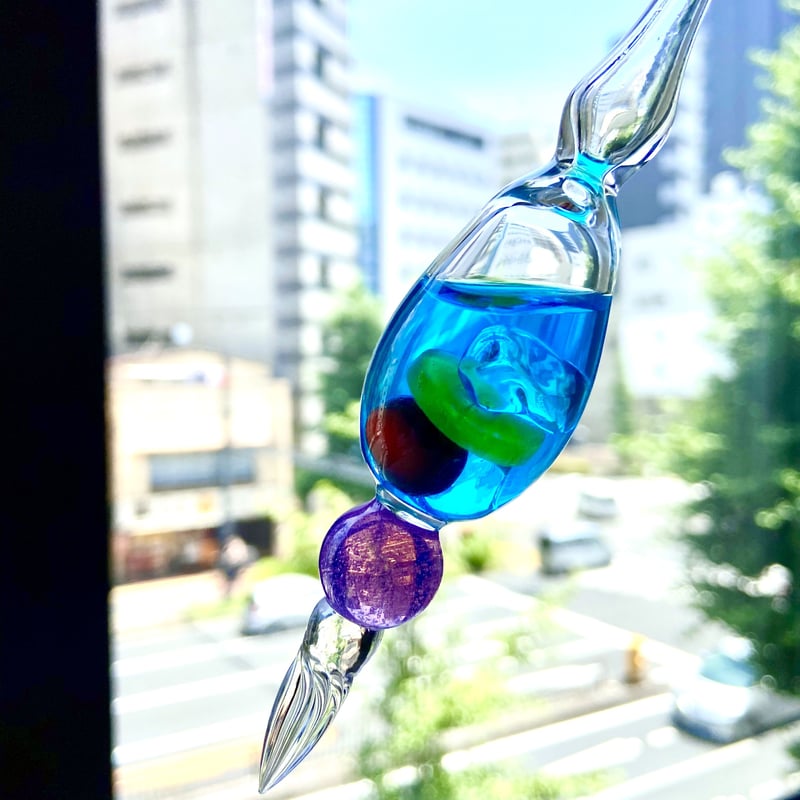 TOMAI (トマイ) ガラスペン　ブルーハワイ TOMAI Fine Lampwork ガラスペン BALシリーズ ブルーハワイ